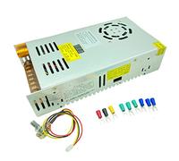 Lianshi Transformer AC-DC 0-24V adjustable 10A480W voltage digital display DC regulated switching power supply Adapt to DC speed control motor, LED equipment, 3D printer system (0-24V-20A-480W)