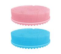 LianSinGo 2 Pack Silicone Shower Bath Brush, Soft Exfoliating Body Scrubber, Comfortable Face Skin Massage Tool, Deep Cleaning Tool