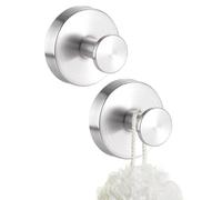 LianSinGo 2PCS Suction Cup Hooks, Stainless Steel Suction Hook for for Bathroom Towel Shower Door Window, Self-Adhesive Strong Suction Hooks Heavy Duty Christmas Wreath Door Hanger
