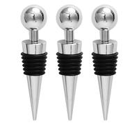 LianSinGo 3 Pack Wine Bottle Stoppers, Reusable Bottle Saver Pourer Sealer, Plastic Sealers for Wine, Champagne, Beer & Spirits