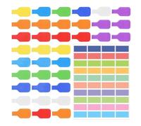 LianSinGo 36 Pcs Colourful Cable Tags, Write On Self Adhesive Wire Labels, Reusable Cable Ties Wire Tags for Cord Management & Identification