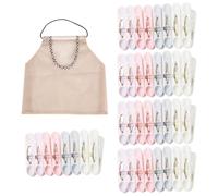 LianSinGo 40Pcs Non-Slip Clothes Pegs with Bag, Strong Grip Plastic Laundry Clips for Washing Line, Multi Functional Peg Set
