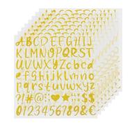 LianSinGo 648pcs Glitter Letter Stickers, Waterproof Self-Adhesive Alphabet Number & Symbol Decals for Crafts Decor