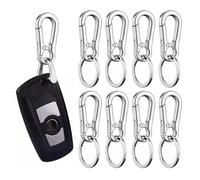 LianSinGo 8 PCS Heavy Duty Metal Keychain, Zinc Alloy Key Chain, Quick Release Carabiner Clips Keyring Holder Organizer, Car Key Finder Hook Keys Clip for Men Women