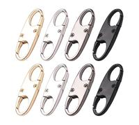 LianSinGo 8PCS Zipper Lock Clips, Anti Theft Backpack Locks, Small Double Opening Snap Hooks, S Carabiner Zipper Pull Locks Mini Snap for Travel & Camping Outdoor Sports