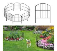 LIANTRAL Decorative Garden Fence, Animal Barrier Fencing,10 Panels | Rustproof Metal No Dig Fence for Dog Rabbit, Wire Border Panel Fencing for Yard Patio Outdoor Decor, 10ft (L) x 16.2in (H)