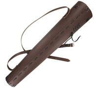 Lianxiaoou Archery Back Arrow Quiver Holder With Adjustable Shoulder Strap, Medieval Leather Arrow Case, Arrow Holder For Hunting And Target Practicing, Cosplay Costume,Brown