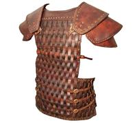 Lianxiaoou Handwoven Samurai Rattan Armor, Vintage Mercenary Faux Leather Vest, Halloween Sports Armor Cosplay Costume Accessories, Outdoor Protective Gear