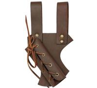 Lianxiaoou Medieval PU Leather Sword Frog, Adjustable Retro Samurai Sword Holster, Universal Halloween Larp Knight Leather Buckle Cosplay Armor Costume Gear,Brown