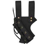 Lianxiaoou Medieval PU Leather Sword Frog, Adjustable Retro Samurai Sword Holster, Universal Halloween Larp Knight Leather Buckle Cosplay Armor Costume Gear,Black