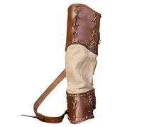 Lianxiaoou Medieval Waist Archer Quiver, Adjustable Steampunk Leather Arrow Holder, Outdoor Horseback Archery Hunting Bag, Larp Cosplay Costumes Accessories