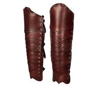 Lianxiaoou Medival Boots Covers, Renaissance PU Leather Pirate Steampunk Shoe Covers With Studs For Halloween, Party, Stage And More, Cosplay Costume Accessories,Brown