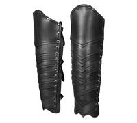 Lianxiaoou Medival Boots Covers, Renaissance PU Leather Pirate Steampunk Shoe Covers With Studs For Halloween, Party, Stage And More, Cosplay Costume Accessories,Black