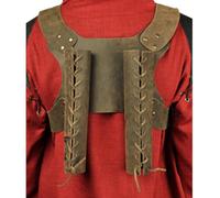 Lianxiaoou Vintage Back Strap Sword Carrier, Outdoor Fencing Double Sword Frog, Adjustable PU Leather Laced Costume Accessories, Medieval Knight Cosplay Gear,Brown