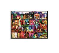LIANYG Cross Stitch Kits Cross Stitch Bookshelf Scenery Sets Embroidery Landscape Kits White Canvas DIY Home Decor 14CT 40x50cm (Cross Stitch Fabric CT number : 14CT, Size : 50x40cm)