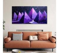 lianyibo 1 PC Large Modern Landscape Canvas Wall Art Delicate Radiant Abstract Geometric Posters Prints Bedroom Home Decor(65x130cm/Frameless)
