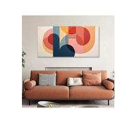 lianyibo 1 PC Large Modern Landscape Canvas Wall Art Golden Rustic Bold Bauhaus Inspired Design Bathroom & Bedroom Decor 60x120cm framework