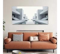 lianyibo 1 Pc Large Modern Landscape Canvas Wall Art Prints Soft Graceful Digital Minimalism Featuring Bathroom Bedroom Decor 70x140cm framework
