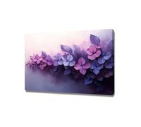 lianyibo 1Pc Abstract Flower Canvas Wall Art Purple Hydrangeas Poster Painting Print For Living Room Bedroom Office Decor(70x100cm/Frameless)