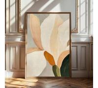 lianyibo 1pc Boho Bloom Flower Wall Art Vintage Poster Canvas Print Mid Century Abstract Botanical Floral Aesthetic Decor 70x100cm Frameless