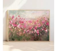 lianyibo 1pc Boho Botanical Spring Wildflower Retro Poster Aesthetic Abstract Floral Rustic Art Painting Canvas Print Home Decor 50x75cm framework