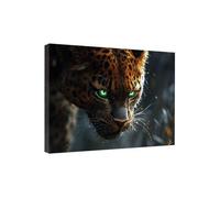 lianyibo 1pc Leopard Wall Art, Minimal Cheetah Art Animal Print Poster Maximalist Leopard Canvas Wall Art Painting Decor(60x80cm/Frameless)
