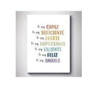 lianyibo 1pc Motivational Wall Art Canvas Print Uplifting Self-Talk Modern Typography Artwork Positive Affirmation Home Decor(30x40cm/Inner frame)