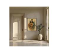 lianyibo 1pc Sacred Heart Of Jesus Christian Wall Art Picture Catholic Prints Canvas Paintings Faith-Based Posters Modern Decor 40x60cm framework
