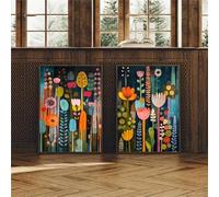 lianyibo 2Pcs Botanical Floral Wall Art Decor Posters Abstract Colorful Canvas Prints Fashion Paintings For Living Room Decor 40x60cmx2 Frameless