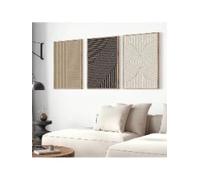 lianyibo 3Pc Geometry Simple Line Art Canvas Poster Black Beige Minimalist Abstract Painting Print Living Room,Bedroom Decor(20x30cmx3/Inner frame)