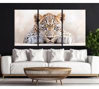 lianyibo Cute Leopard Printed Canvas, African Wildlife Wall Art, Leopard Wall Art, Animals Wall Art Kids Room Wall Decor(70x100cmx3/Inner frame)