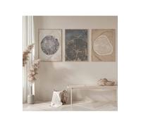 lianyibo Set of 3 Boho Nature Landscape Art Canvas Painting Coastal Beach Ocean Waves Reeds Scenery Poster Print Home Decor(50x70cmx3/Frameless)
