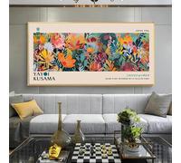 lianyibo Yayoi Kusama Canvas Wall Art Japanese Abstract Art Posters Yayoi Kusama Wall Canvas Painting for Living Room Poster 70x140cm Frameless