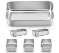 LIANYU 6 Pack Bread Loaf Pans for Baking 9x5 Inch, Stainless Steel Meat Bread Baking Pans, Loaf Tin for Homemade Banana Sandwich Sourdough