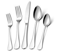 LIANYU Silverware 18/10 Stainless Steel, 18/10 Flatware Cutlery Set Service for 8, 40-Piece Eating Utensils Tableware Set for Restaurant Wedding, Dishwasher Safe, Mirror Polished