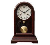 LIANZHUANG 16inch Retro Table Clock, Grandfather Clock, Wooden Mantel Clock, Mechanical Pendulum Clock, Traditional Clock for Living Room Decoration