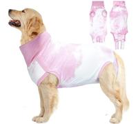 LIANZIMAU Dog Surgery Recovery Suit Dog Onesie for Surgery Female Spay Suit Surgical Vest Dog Bodysuit after Surgery Male Castration Medical Pet Shirt Cone E-Collar Alternative, Tie-Dye Pink
