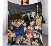 LIAOHENKAN Detective Conan 3D Printed Anime Throw Blanket Flannel Fleece Blankets for Kids & Adults Couch Sofa Soft Cozy Plush Blanket Machine Washable Personalized Gifts 60x80inch(150x200cm)