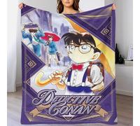 LIAOHENKAN Detective Conan 3D Printed Anime Throw Blanket Flannel Fleece Blankets for Kids & Adults Couch Sofa Soft Cozy Plush Blanket Machine Washable Personalized Gifts 70x80inch(180x200cm)