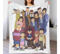 LIAOHENKAN Detective Conan 3D Printed Anime Throw Blanket Plush Sherpa Blankets Kids Gift Couch Sofa Soft Cozy Flannel Fleece Blanket Machine Washable Original Concept 50x60inch(127x152cm)
