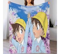 LIAOHENKAN Detective Conan Plush Sherpa Blanket for All Season Couch Sofa Soft Cozy Anime 3D Printed Throw Blanket Fleece Throw Blanket for Kids & Adults 60x80inch(150x200cm)