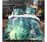 LIAOHENKAN Hollow Knight 3Pcs Bedding Set Full Size for Kids Boys Girls Ultra Soft 3D Duvet Cover Set Comforter Set with Zipper Closure Games Quilt Set Room Decor,Easy Care King（220x240cm）
