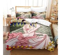LIAOHENKAN New Anime Fairy Tail Comforter Set Bedding Set Decor Comforter Cover Duvet Cover Set Bedroom Quilt Set 3Pcs All Season Bedding with Zipper Closure Double(200x200cm)