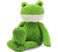 LIAOLI Frog Plush Toy Stuffed Animal, Green Frog Teddy Cute Cuddly Soft Toys Plushie 15" for Girls Boys