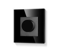 LIAONFOY Dimmer Switch with Rotary Knob Brightness Control Rotary Switch Flush-Mounted Rotary Dimmer for Dimmable LED Bulbs Incandescent Bulbs and Halogen Lamps Black 500 W No Neutral Wire Cable