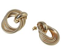 Liars & Lovers Gold Tone Bold Interlocking Knot Hoop Earring