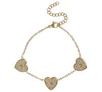 Liars & Lovers Gold Tone Crystal Heart Bracelet