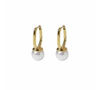 Liars & Lovers Gold Tone Pearl Drop Hoop Earrings