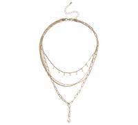 Liars & Lovers Gold Tone Pearl Pendant Multilayered Necklace