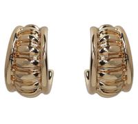 Liars & Lovers Gold Tone Ribbed Huggie Hoop Earrings